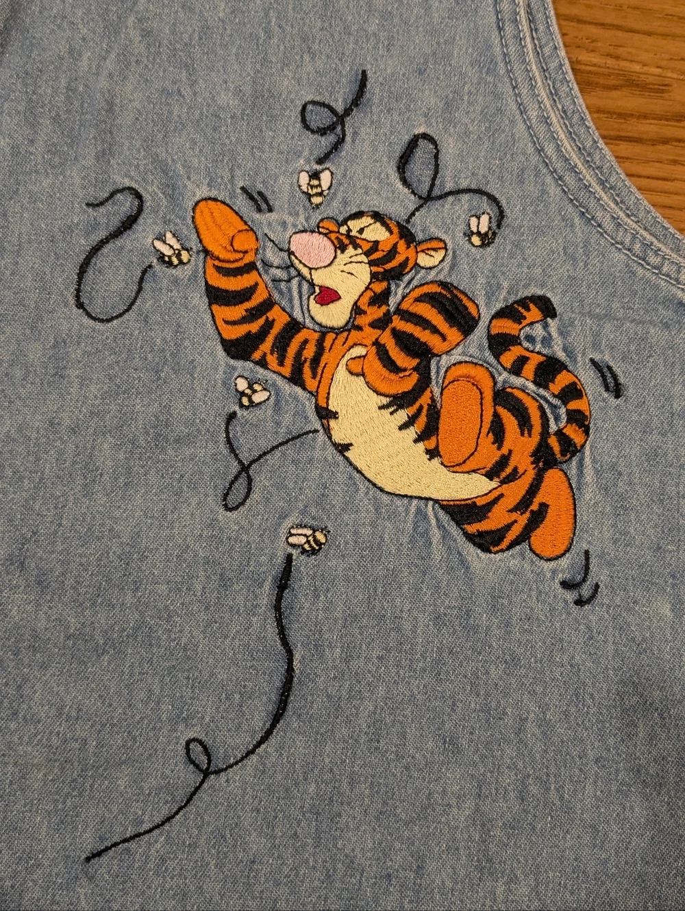 The Disney Catalog Winnie the Pooh & Tigger Embroidered Denim Dress XL - Picture 3 of 16